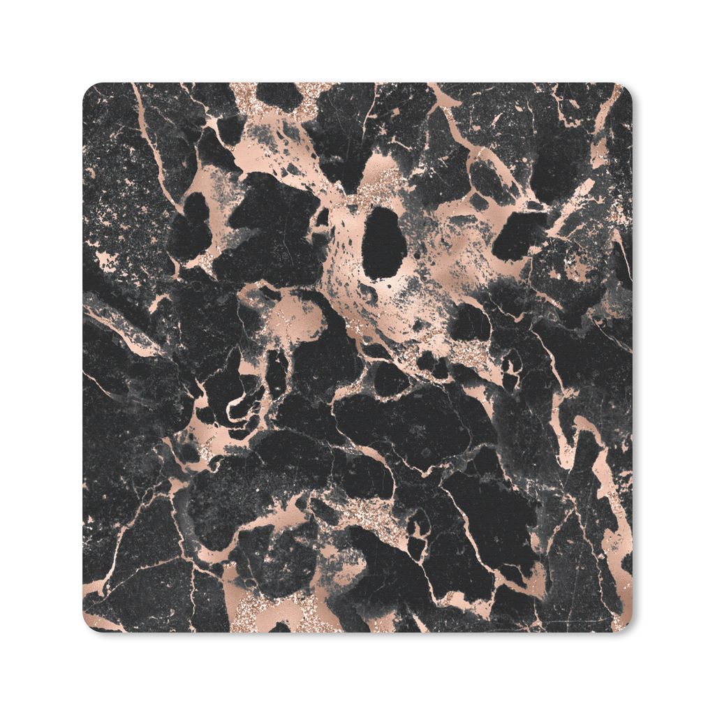 MuchoWow Mauspad Mousepad Marmor - Rose - Muster - Chic 30x30 cm - Mousepads - Maus Mat - Pad - Mausunterlage - Gaming