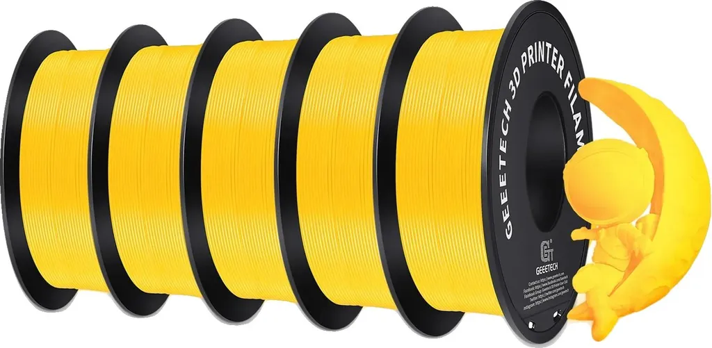 Filament PLA Jaune 1.75 mm Haute Fidélité - Résistance et Couleur Intense