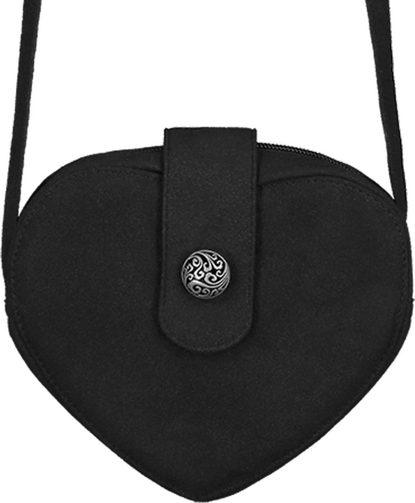 Handtasche Dirndl Herz Kunstleder Schwarz