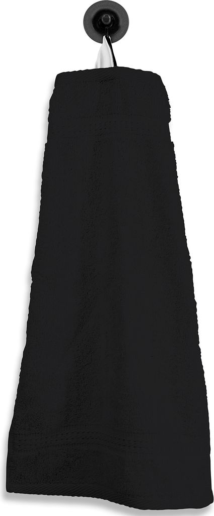 Gästetuch Gästehandtuch schwarz 30x50 cm Baumwolle Handtuch Frottee