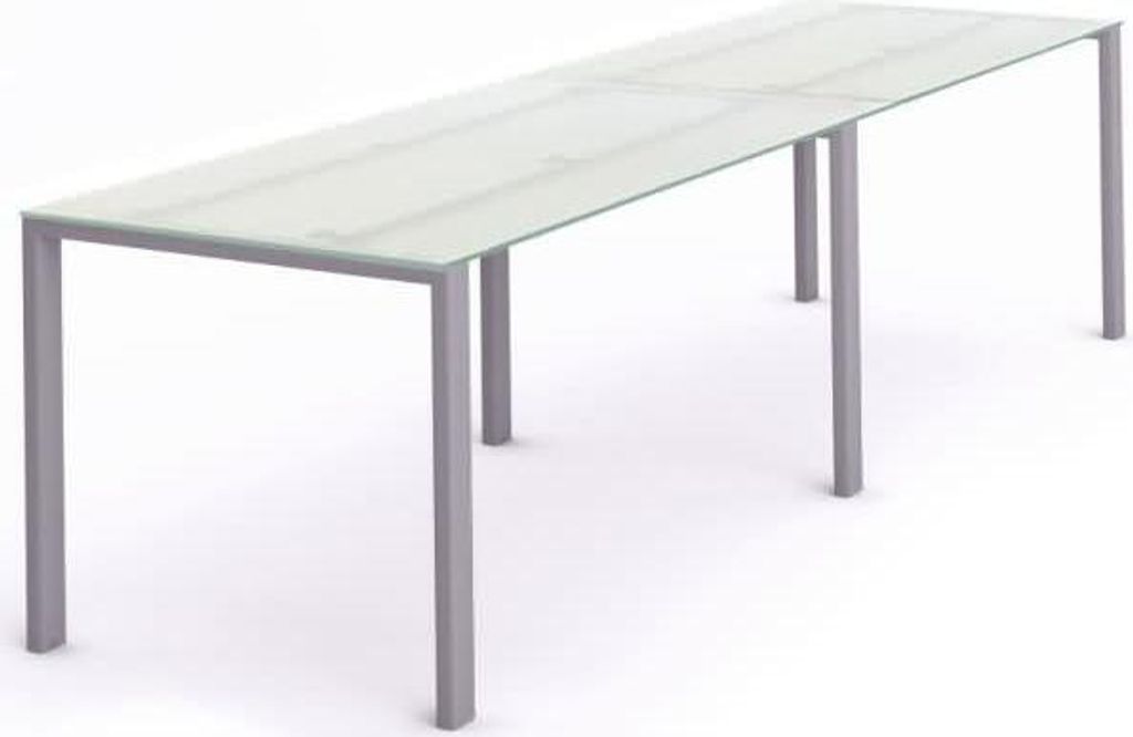 Mehrfacharbeitstisch Total BxTxH 320x80x73cm Gestell grau Produktbild 