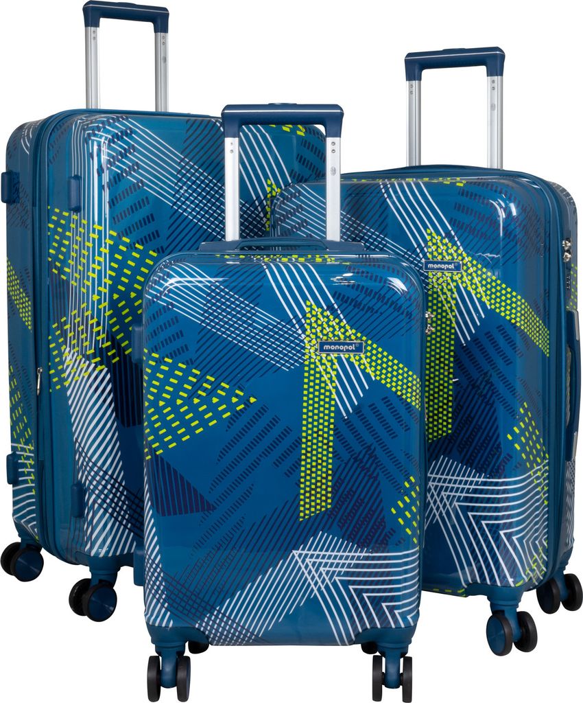 Hartschale Kofferset 3 teilig mit Motiv Ravenna Blau