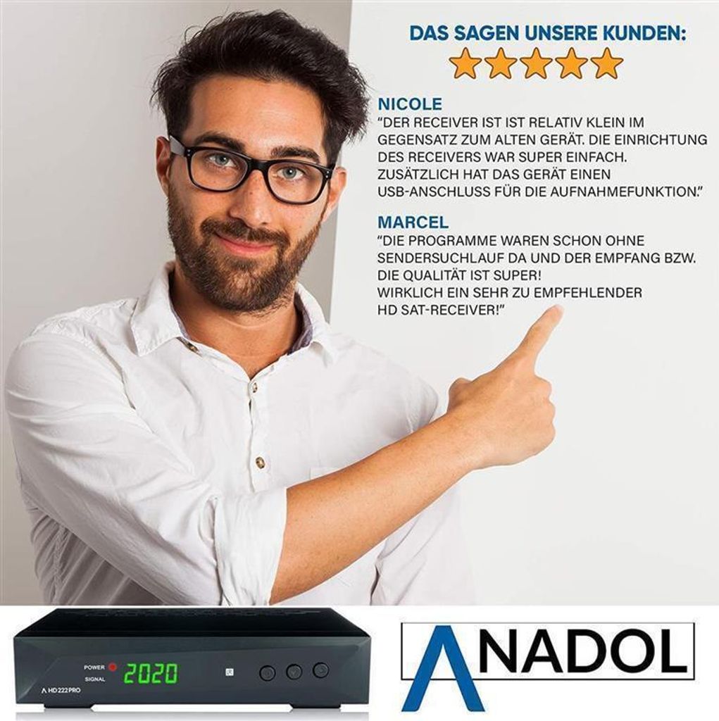 Anadol HD 222 Pro 1080P Digital HDTV Sat-Receiver für Produktbild 5