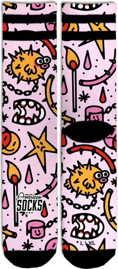 American Socks Blowfish Socken Rosa EU 42-47 Mann Rosa EU 42-47