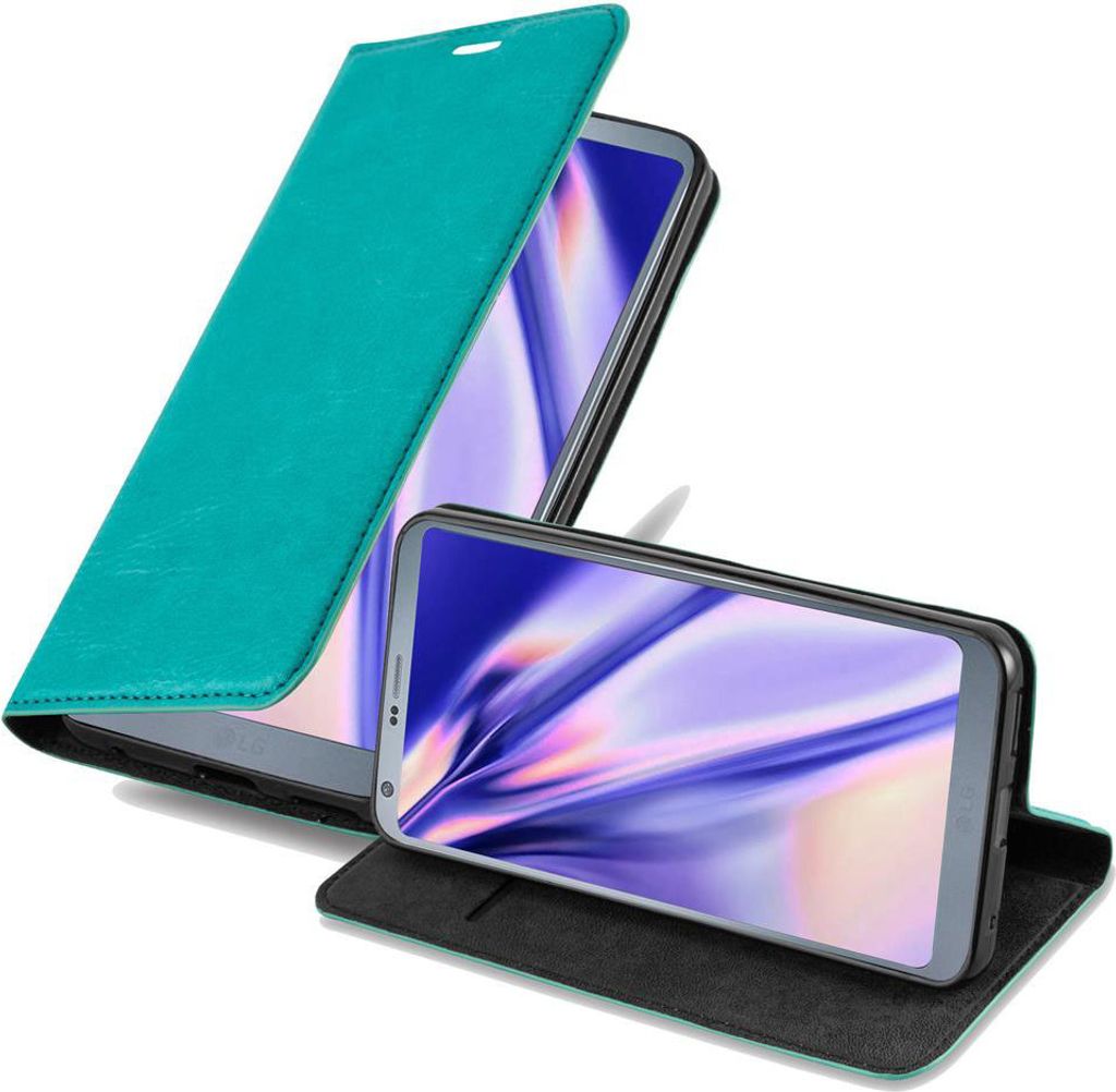 Cadorabo Hülle für LG G6 Schutz Hülle in Türkis Handyhülle Etui Case Cover Magnetverschluss