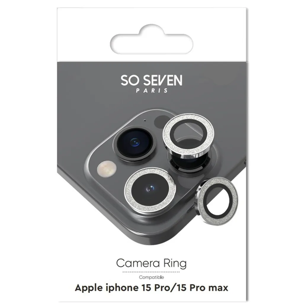 Protège Objectif iPhone 15 Pro Max So Seven Argent Sécurité Intégrale - 3