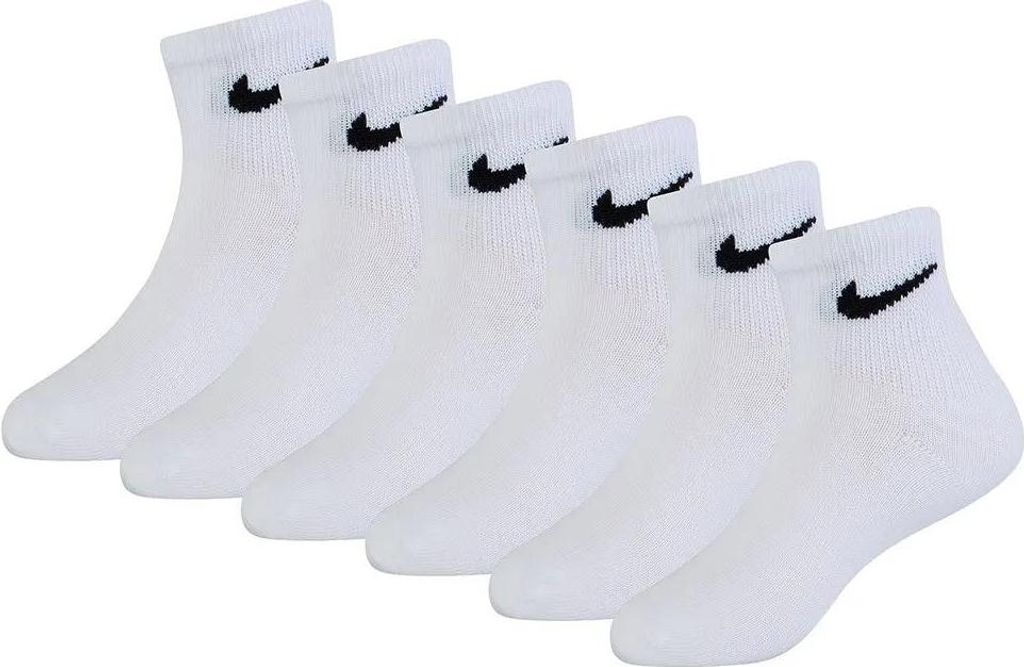 Nike Kids Colorful Quarter Kurze Socken 6 Paare Weiß EU 23 1/2-27 Weiß EU 23 1/2-27