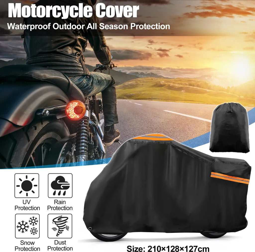 Housse Moto Imperméable 300D Anti-UV pour Harley Davidson et Cruisers