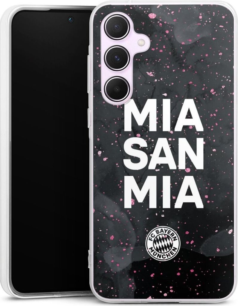 DeinDesign Handyhülle für Samsung Galaxy A55 5G Silikon Hülle Case Smartphone Schutzhülle FC Bayern München Mia San Mia Girl Style