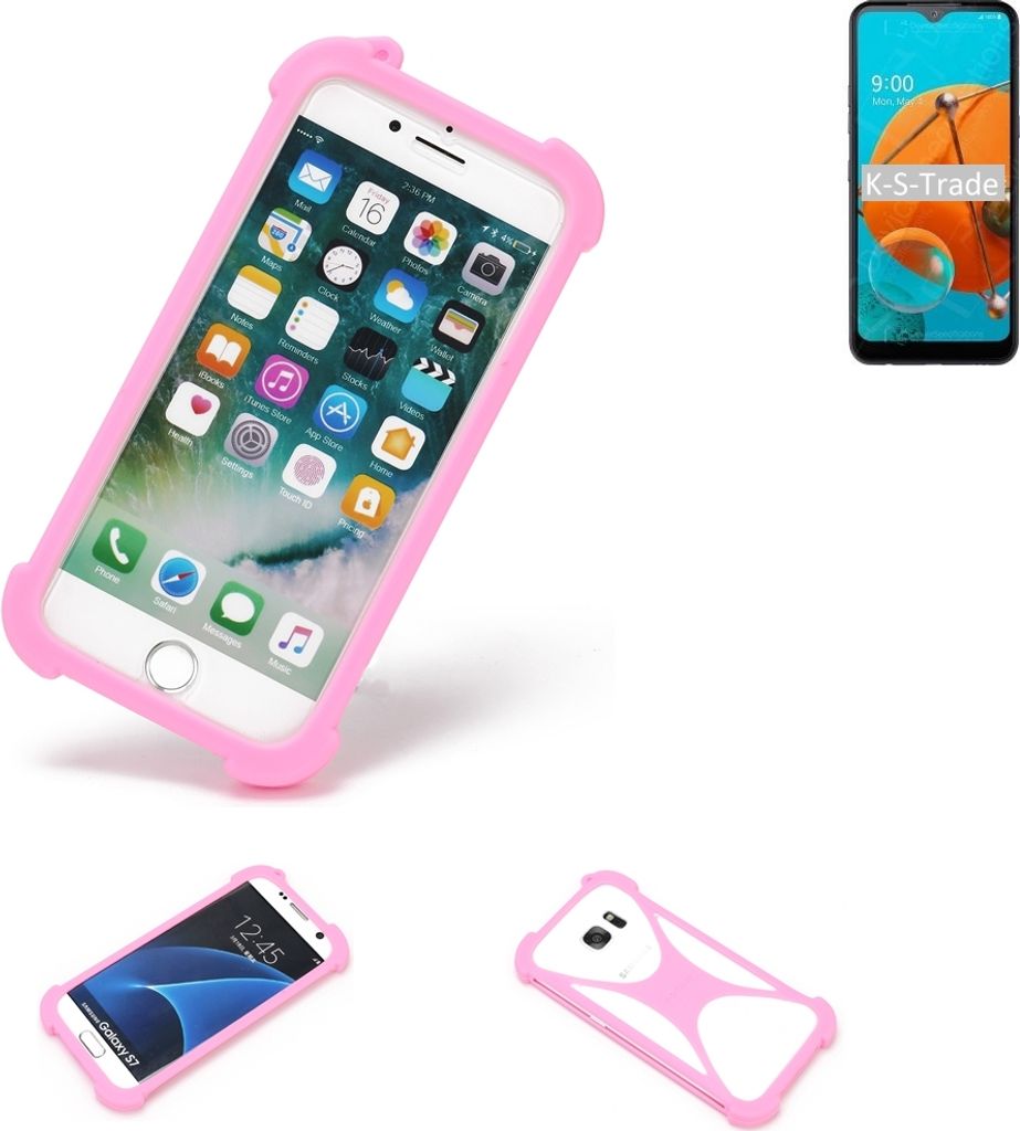K-S-Trade Handy Hülle kompatibel mit LG Electronics K51 Schutz Hülle Bumper Silikon Schutz Hülle Cover Case Silikoncase Silikonbumper TPU Softcase