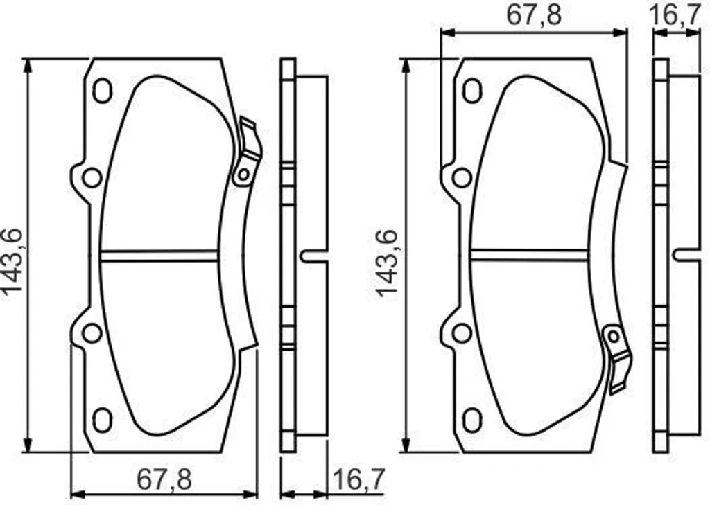 Plaquettes de frein Bosch idéales pour Toyota Hilux en charge lourde