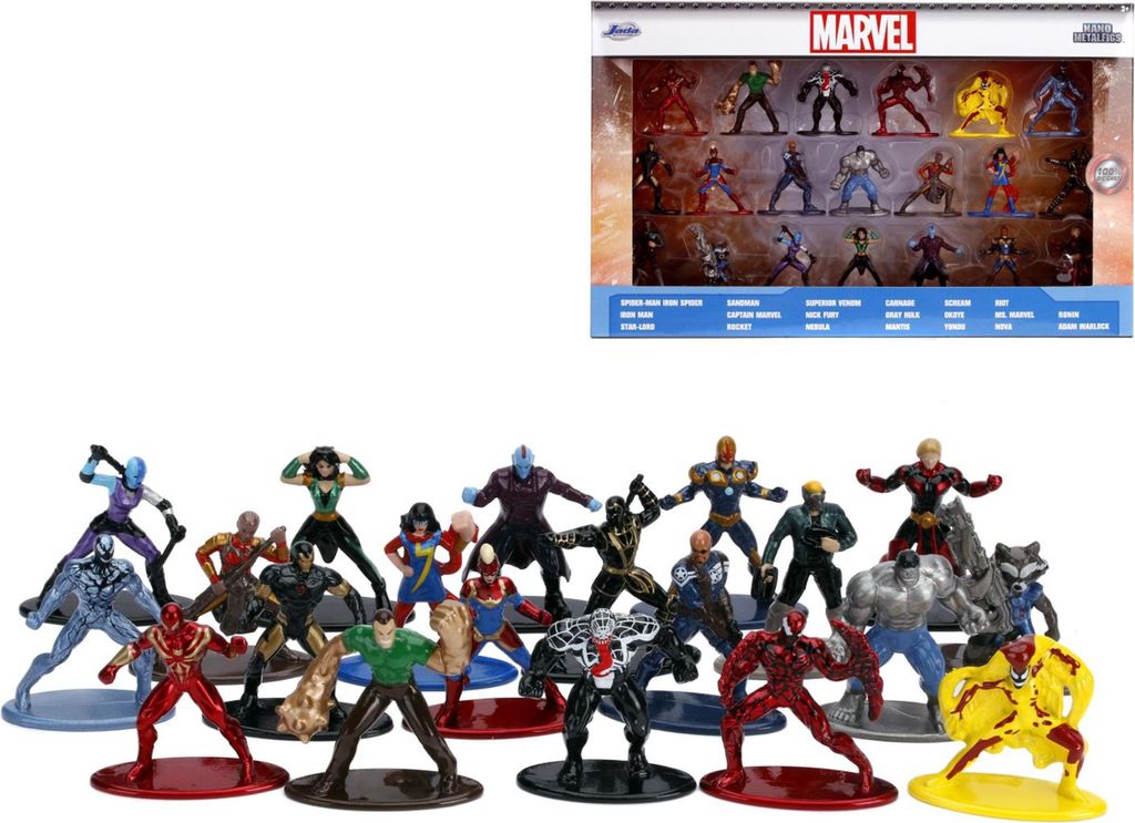 Jada Marvel 20-Pack Wave 3 Nano Figures, 20-częściowy, Nano Zdjęcie produktu 