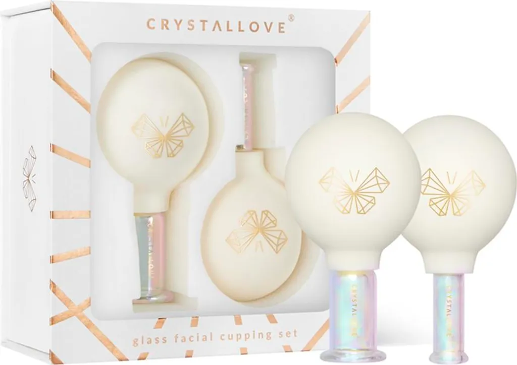 Coppa in vetro CRYSTALLOVE per il massaggio di viso, collo e décolleté