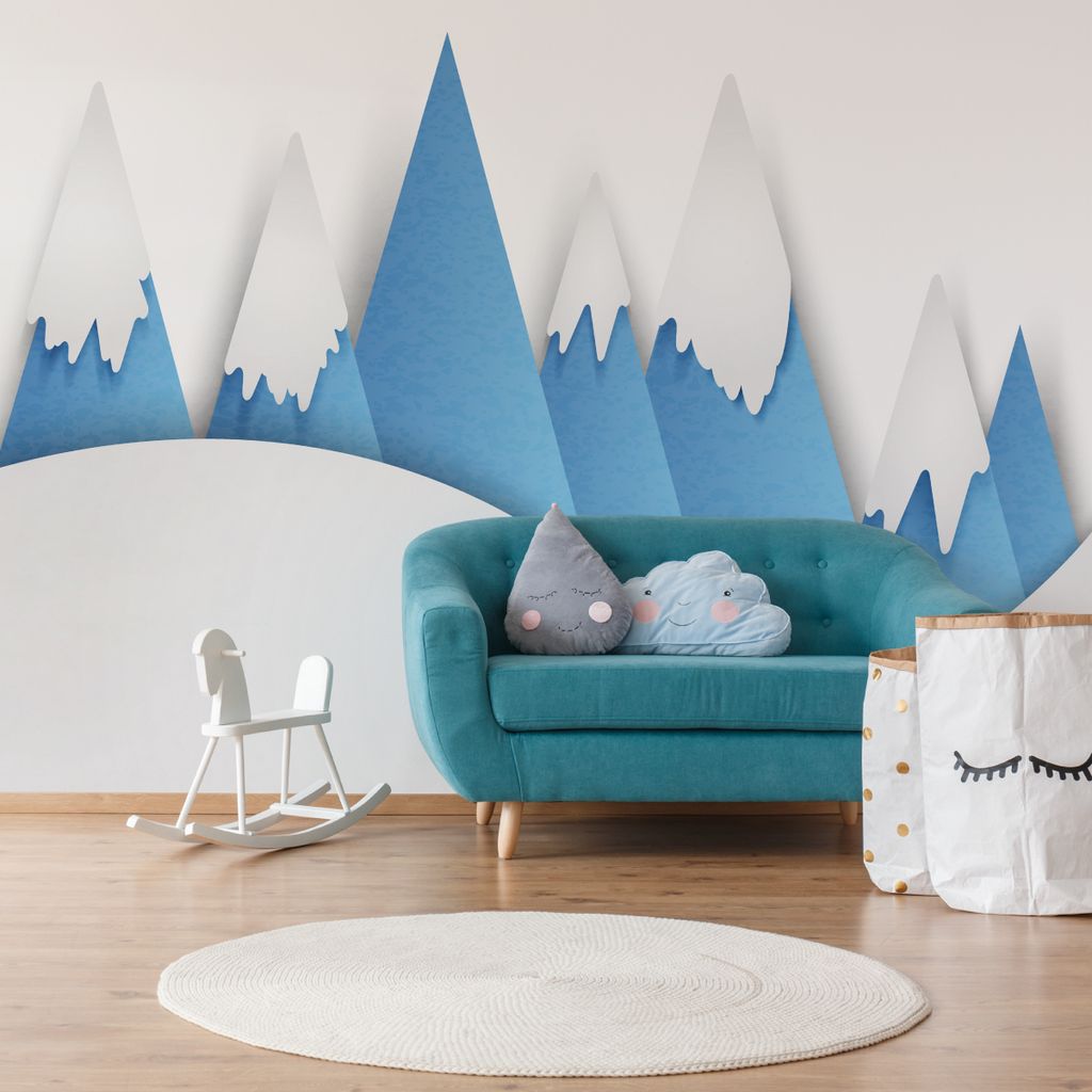 Muralo XXL Selbstklebende FOTOTAPETE BERGE Winterlandschaft (B) 360 cm x (H) 240 cm Tapete Wandtapete WOHNZIMMER SCHLAFZIMMER 4811