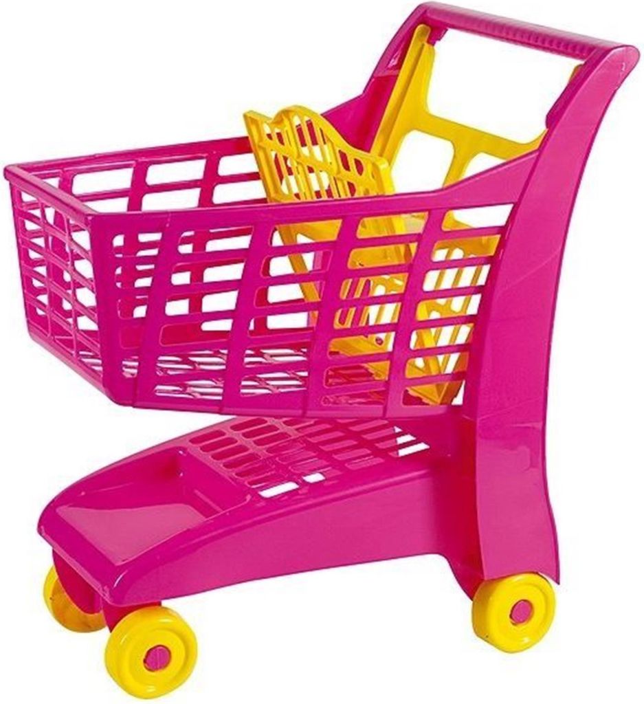 Androni Einkaufswagen mit Sitz - rosa