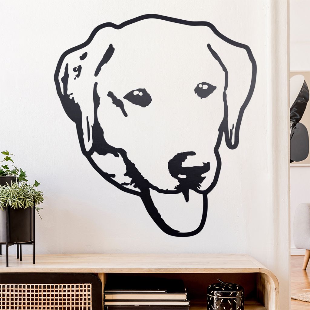 Goldador Hund Wandtattoo Wandaufkleber Wall Sticker - Dekoration, Küche, Wohnzimmer, Schlafzimmer, Badezimmer