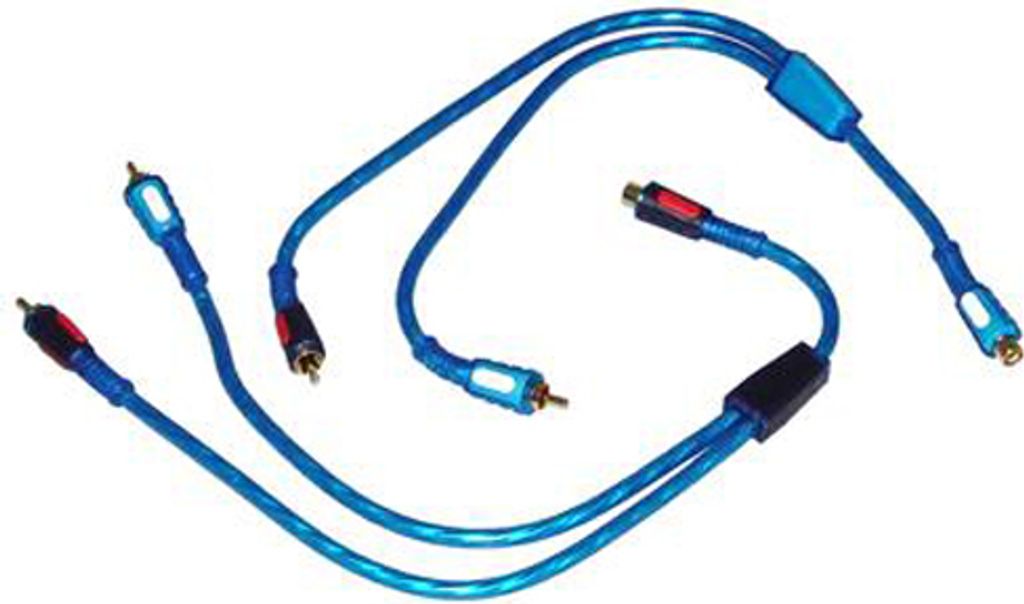 Cinch-Y-Adapter 0,4 m, vergoldet, 1x Cinch-Buchse auf 2x Produktbild 
