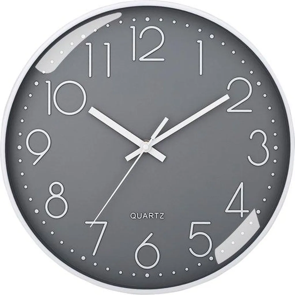 Horloge murale 20 cm silencieuse sans tic-tac - Déco moderne noire