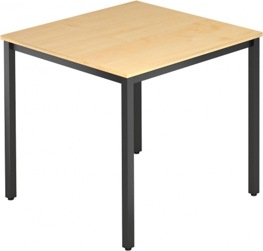 Hammerbacher Besprechungstisch 80x 80 Ahorn/schwarz