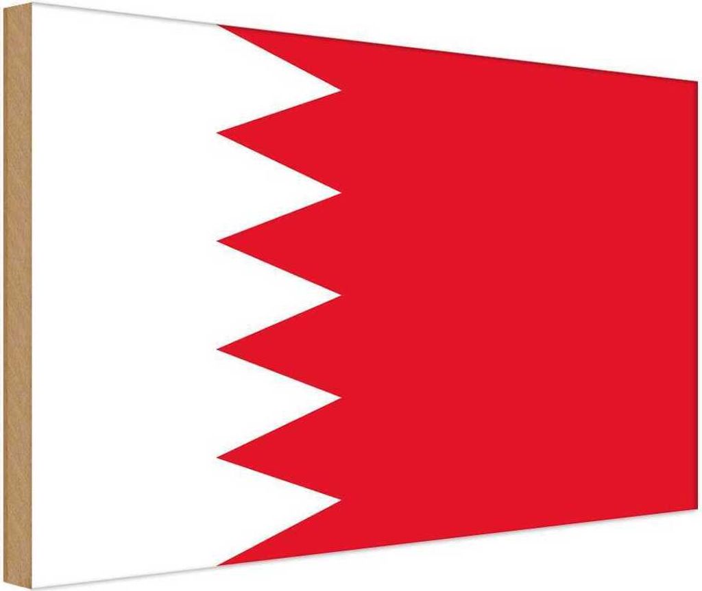 vianmo Holzschild 20x30 cm Bahrain Bahrains Fahne Flagge Wappen