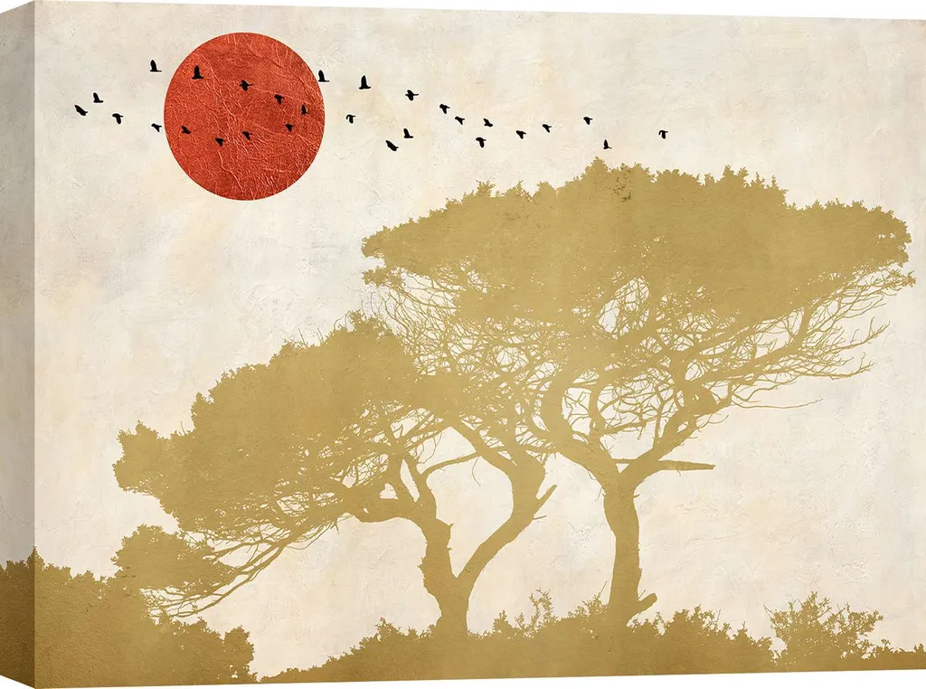 Tableau toile Sayaka Miko Passage of Good Fortune minimaliste 70x50 cm