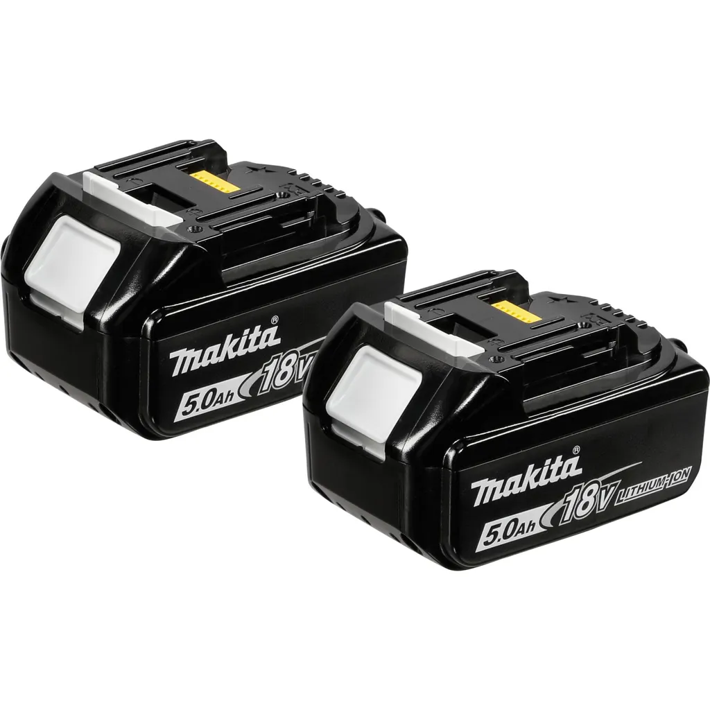 Lot de 2 Batteries Makita BL1850B 18V 5Ah Li-Ion avec Indicateur de LED