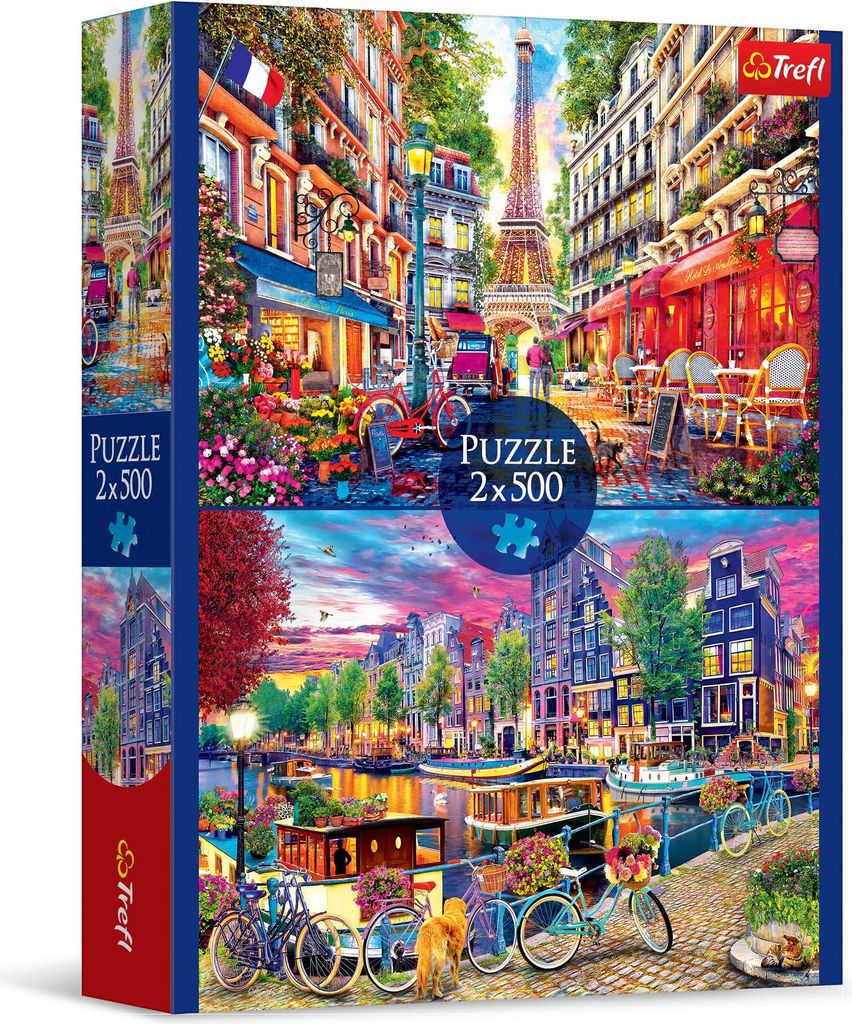 PUZZLE CUBES 2x500 Capitales européennes 37496 Image du produit 