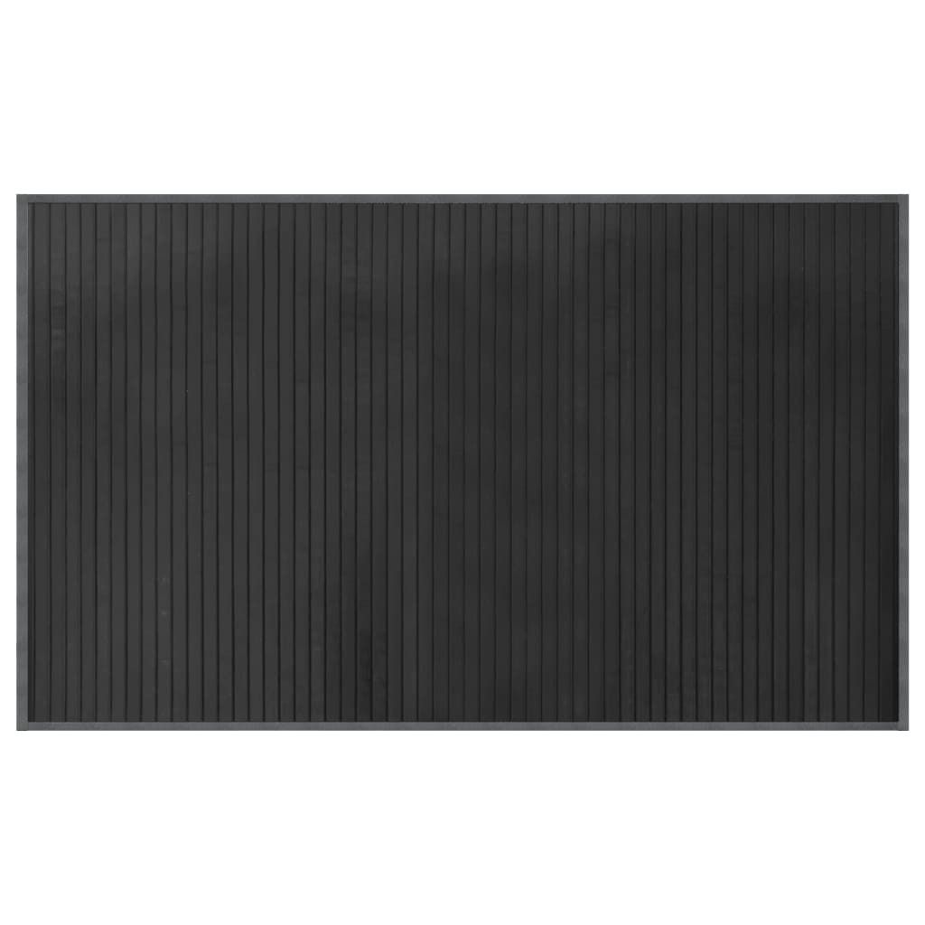 vidaXL Teppich Rechteckig Grau 60x100 cm Bambus