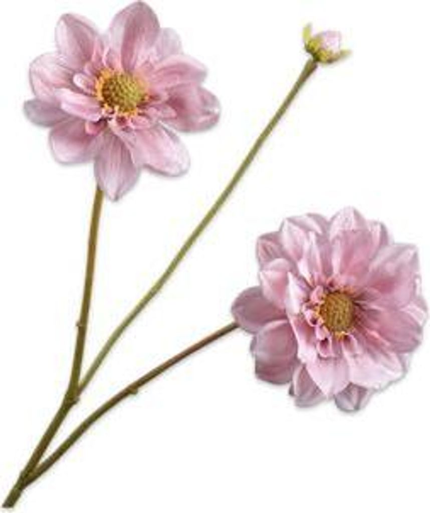 Silk-ka Kunstblume - Seidenblume - Künstlicher Zweig Dahlienstiel Rosa 75cm
