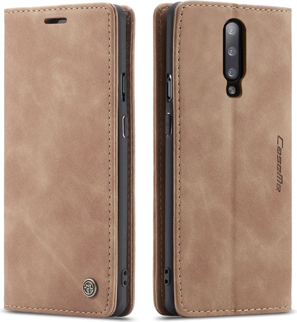 OnePlus 7 Pro Hülle, LaimTop Retro Kunstledertasche TPU Innere, Kartenfächer, Magnetverschluss, Klapphülle mit Standfunktion Schutzhülle für O...