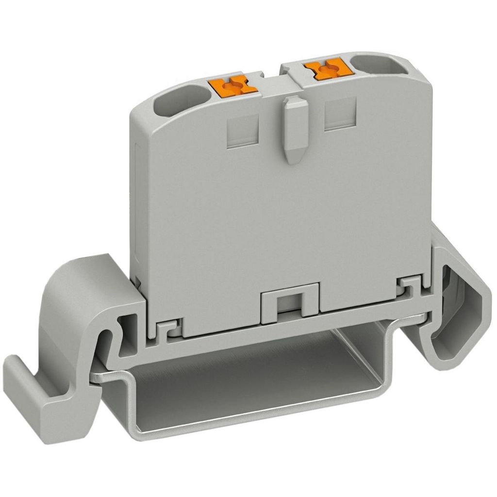 Verteilerblock Klemmen Verteilung Block Hutschiene für TH35 2x2,5 mit NS35A adapter Grau