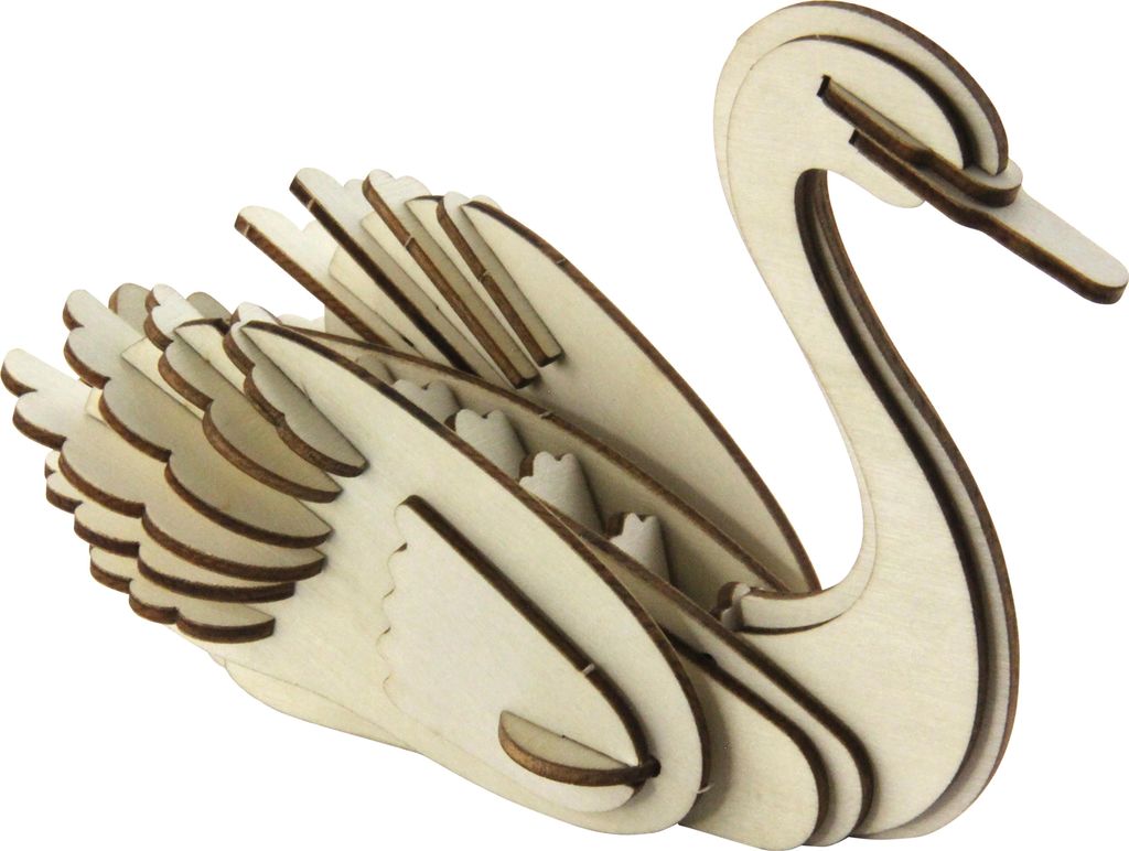 SOL-EXPERT 3D Holz Puzzle Schwan Produktbild 