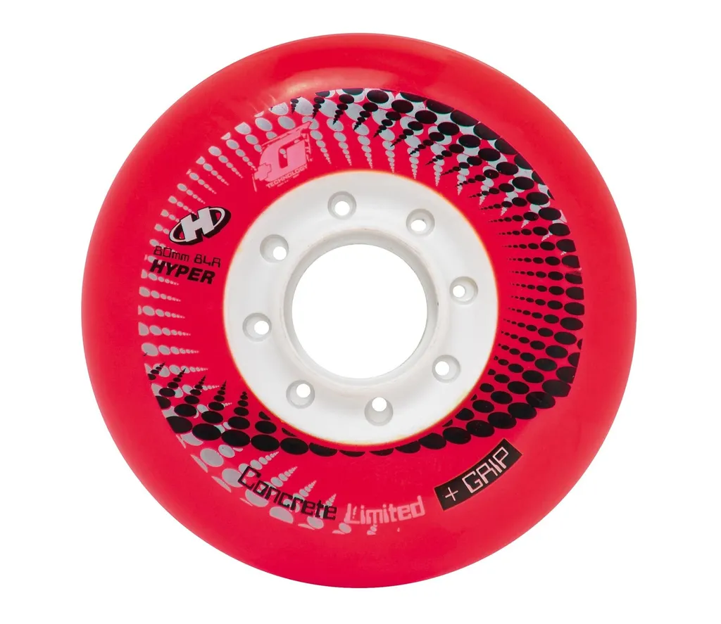 Roues de Roller Inline Hyper Concrete +G 76 mm 84A Rouge Haute Qualité