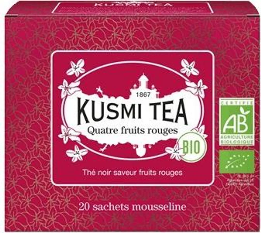 Thé Fruits Rouges pour le Goûter - 20 Sachets Mousseline Prêts à Infuser