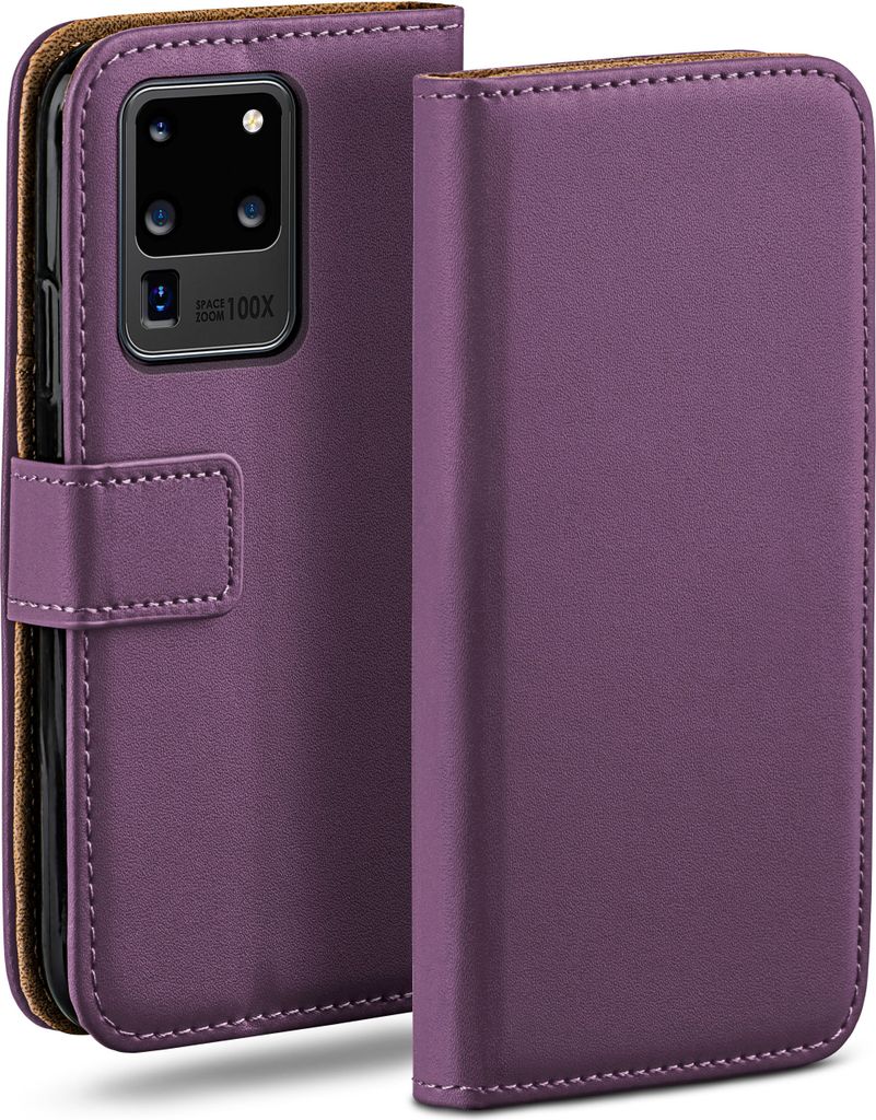 moex Book Case kompatibel mit Samsung Galaxy S20 Ultra / 5G - Hülle 360 Grad klappbar, Lila