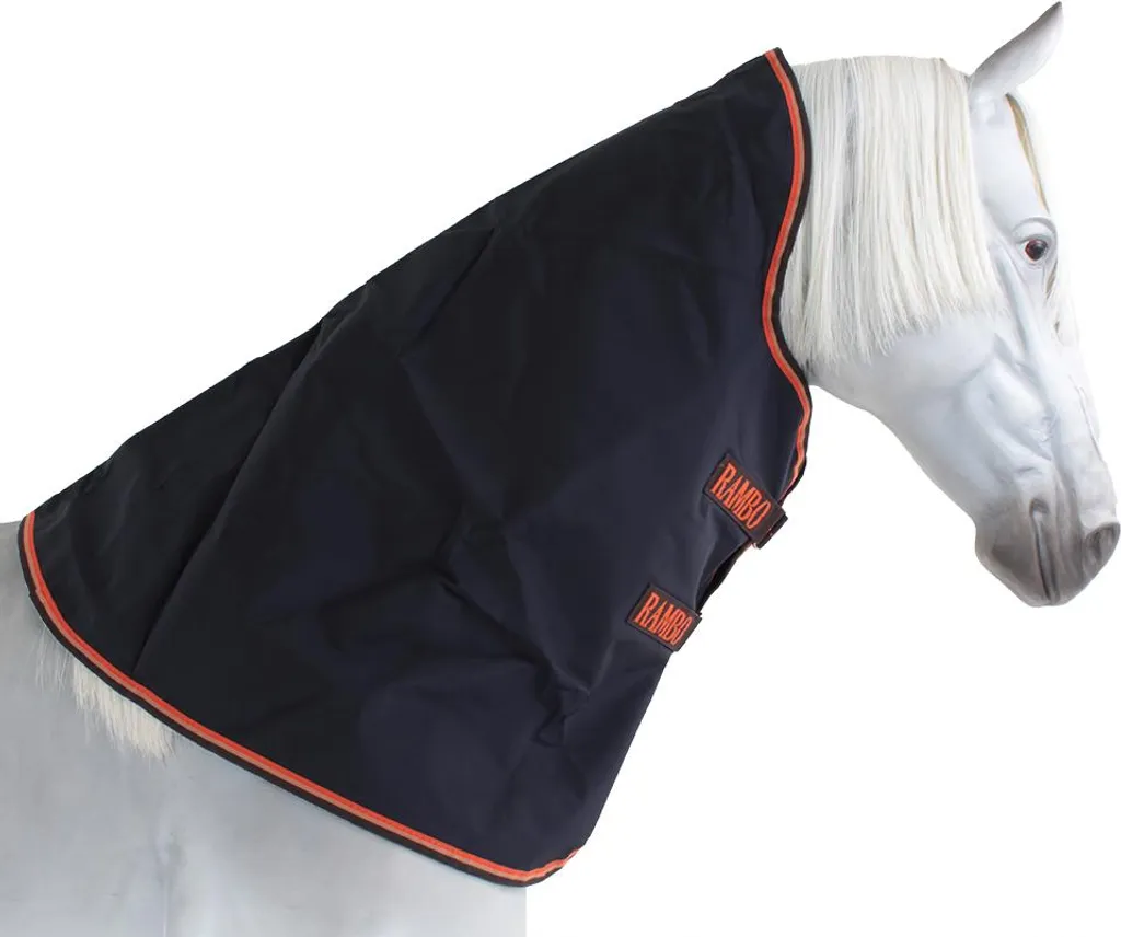 Rambo Original Hood Lite 0g Navy/Arancione - Qualità Superiore Horseware