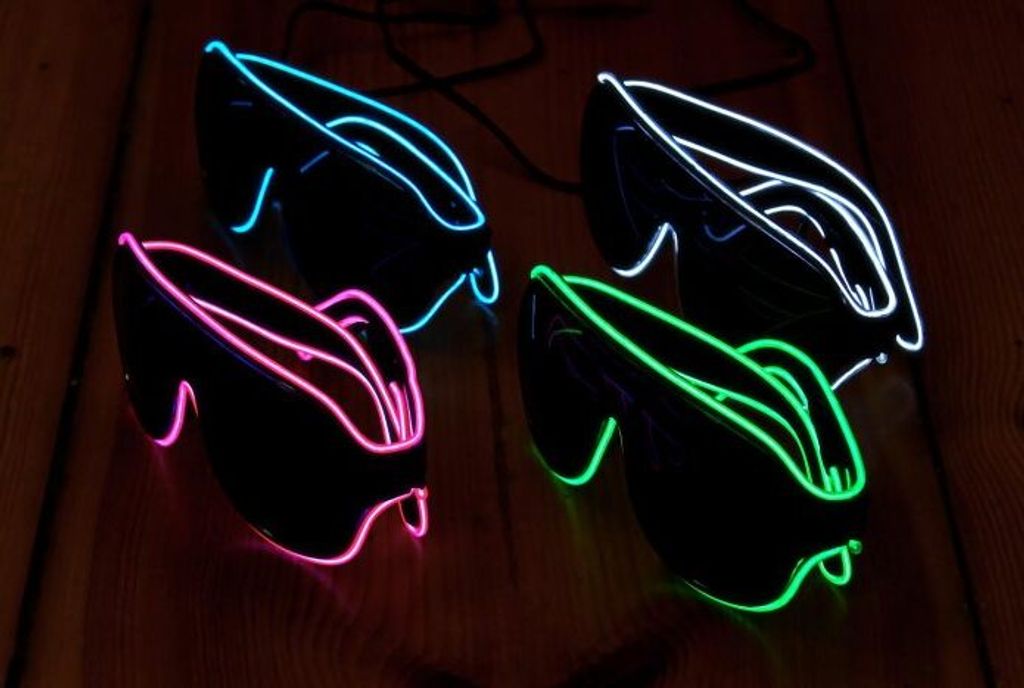 Beleuchten Sie LED Kalt Licht Gläser LED Neon EL Draht LED Blinklicht Gläser Kalt Licht Leuchtende Club Konzert Party Gläser