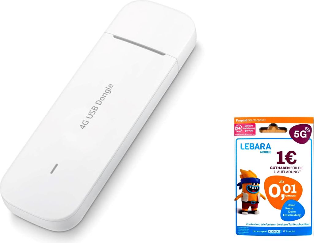 Huawei E3372-325 Surfstick LTE Highspeed 4G 150Mbits USB inkl. Lebara SIM Karte