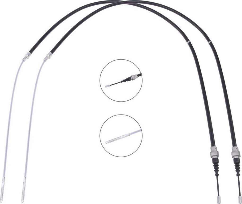 RIDEX Handbremsseil Seilzug Feststellbremse für VW GOLF III (1H1) Hinten Rechts Hinten Links 124C1138