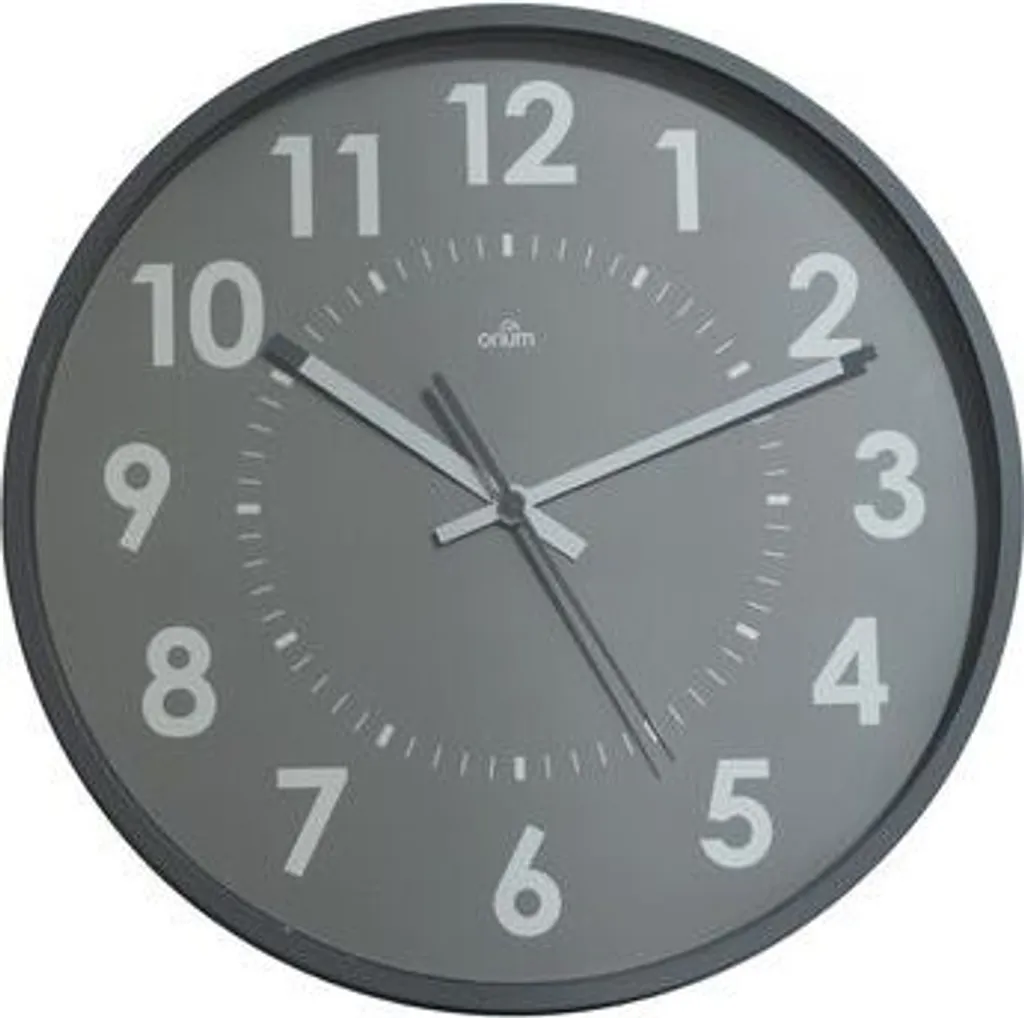 Grande horloge murale grise Orium CEP pour bureau et milieu pro