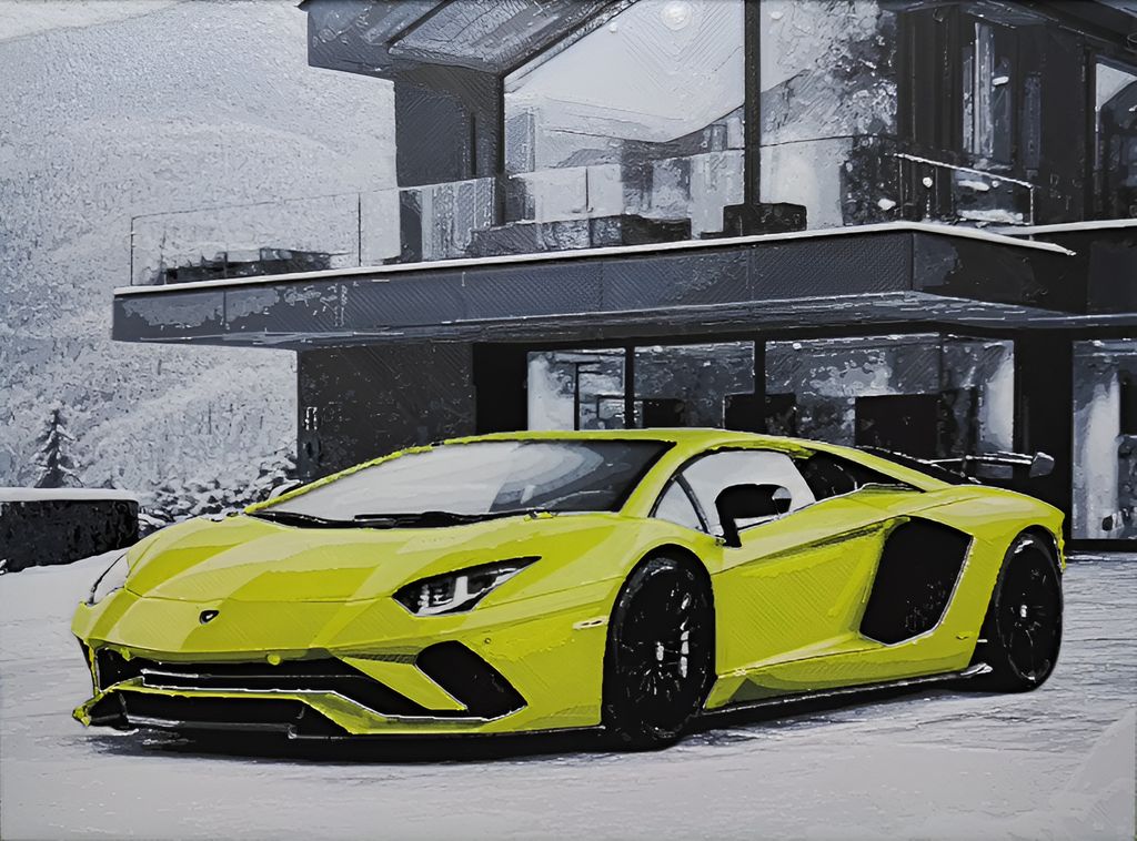 Lamborghini Yellow – Mittel 20x15cm