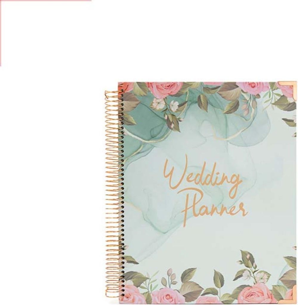 INF Floral Hochzeitsplaner Notizbuch - 12 Monate Planung, Spiralbindung