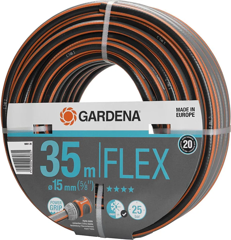 Tuyau d'arrosage 35 m Gardena FLEX Ø 15 mm pour arroser grand jardin