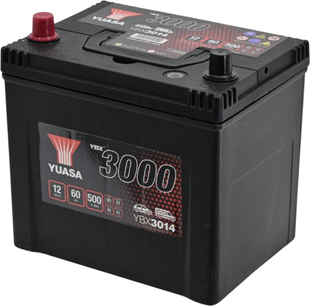 YUASA YBX3014 SMF Starterbatterie  12V 60Ah 500A(EN) Produktbild 