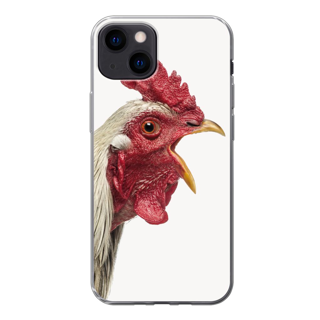 MuchoWow Handyhülle Schutzhülle Hülle für iPhone 13 Hahn - Tiere - Bauernhoftiere - Jungen - Kinder - Mädchen Silikon Softcase Handy Hülle ...