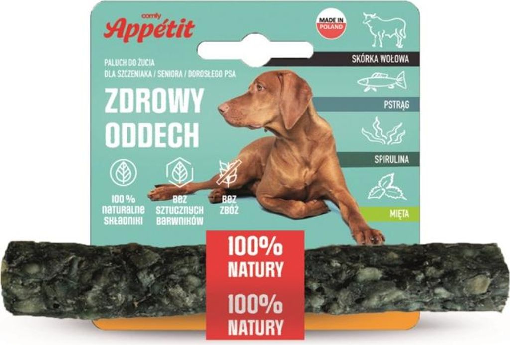 Comfy Appetit - Kauknochen für Hunde, gesunder Atem, 15 cm, 35 g