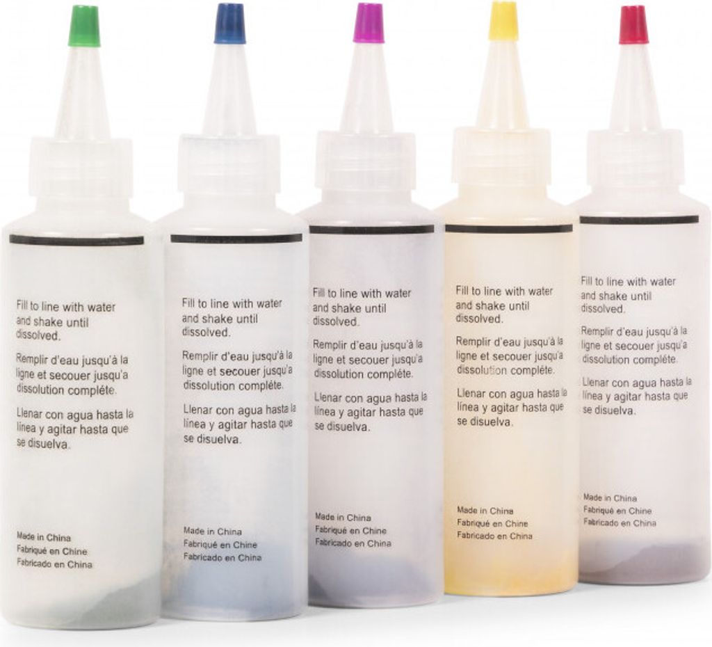 Crafts & Co, Tie Dye Kit, Textil Farben Set, Batik, Stofffarbe, Kleidung selber färben, Regenbogen Farben