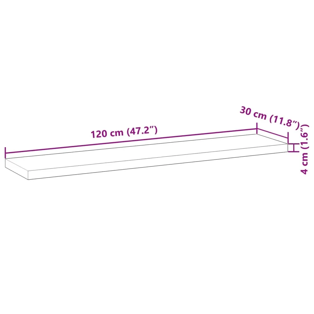Top Tavolo Acacia SYFAX 120x30x4 cm Rettangolare - Qualità Premium - 7