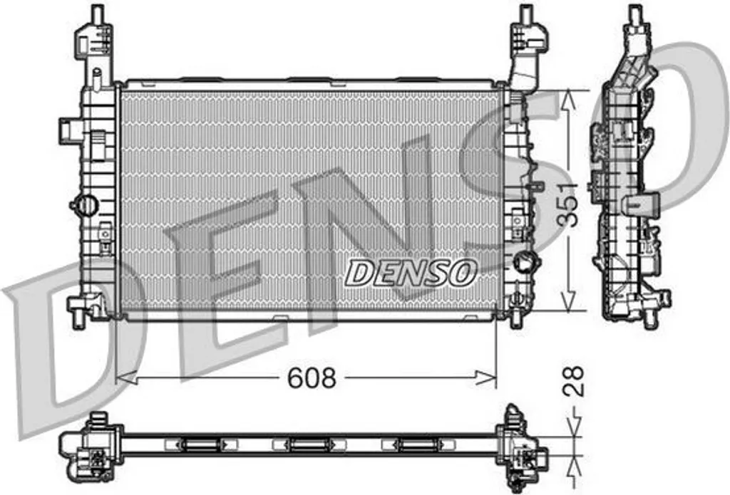 Radiateur DENSO DRM20091 pour Opel Meriva A (X03) - Remplacement OE 1300254