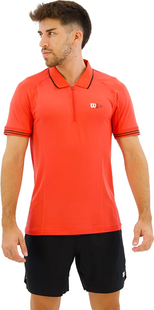 Polo de Tennis Wilson Rouge XL pour Compétition et Entraînement Homme